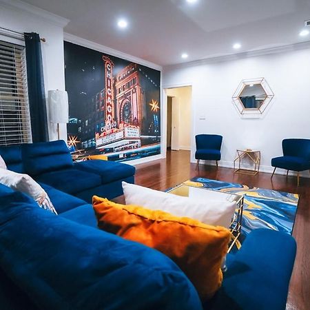 The Blue Golden Luxury Modern 3- Bedroom Apartment In 시카고 외부 사진