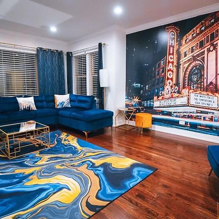 The Blue Golden Luxury Modern 3- Bedroom Apartment In 시카고 외부 사진