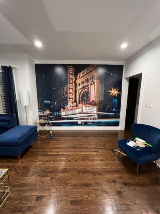 The Blue Golden Luxury Modern 3- Bedroom Apartment In 시카고 외부 사진