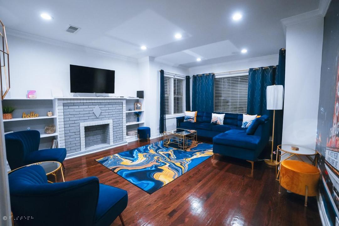 The Blue Golden Luxury Modern 3- Bedroom Apartment In 시카고 외부 사진